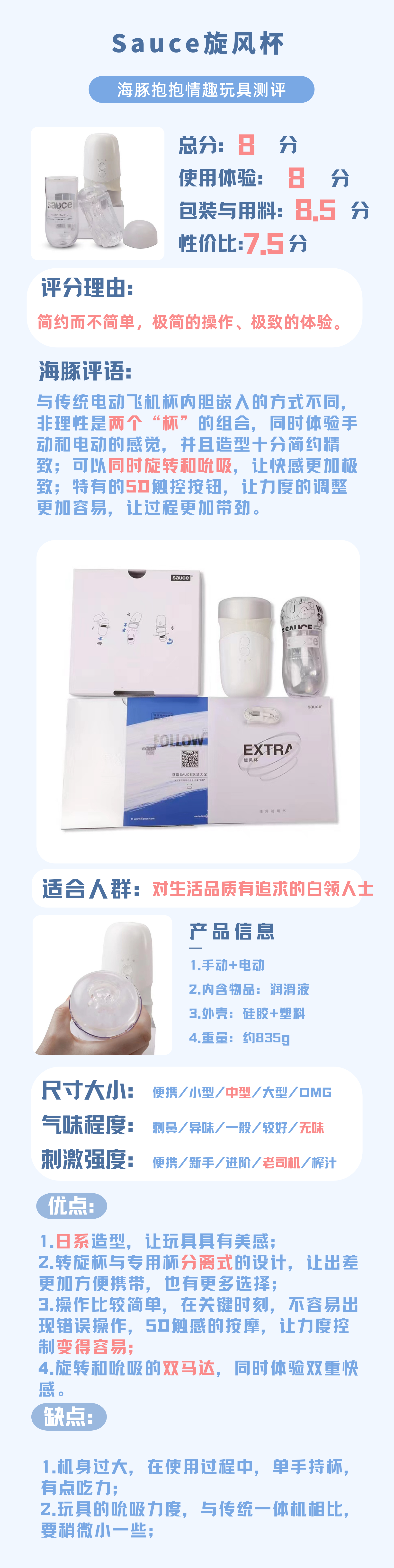 情趣玩具测评:【Sauce非理性】旋风杯,海豚评分:8分2 情趣玩具测评:【Sauce非理性】旋风杯,海豚评分:8分2